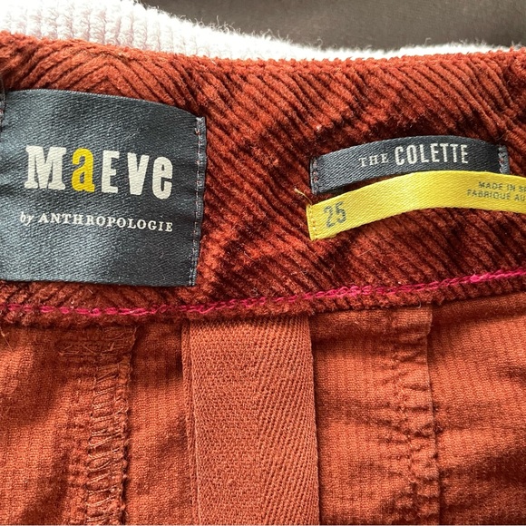 ANTHROPOLOGIE MAEVE The Colette Terracotta Corduroy - Picture 4 of 9